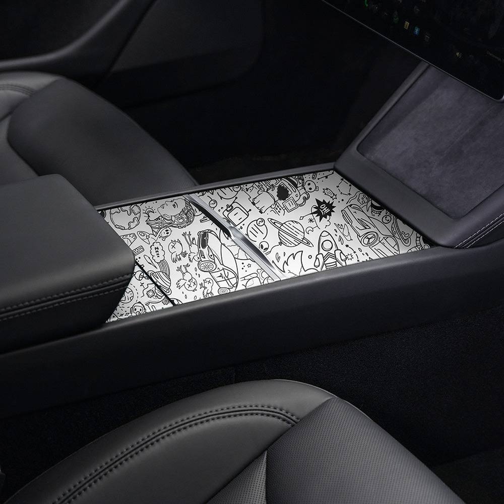 Limited Edition Center Console Wraps for Models 3 Highland & Y Juniper | Tesla Doodles