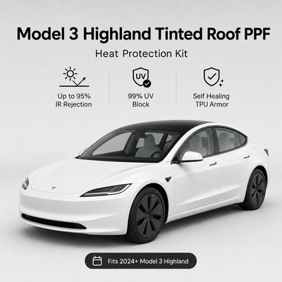Model 3 Highland (2024-2026) Tinted Roof Protection - PPF Kit