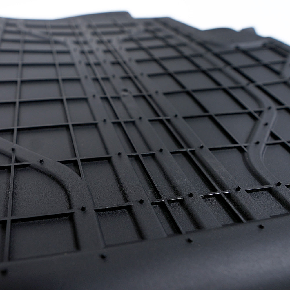 The mats have grips underneath to keep it in place.