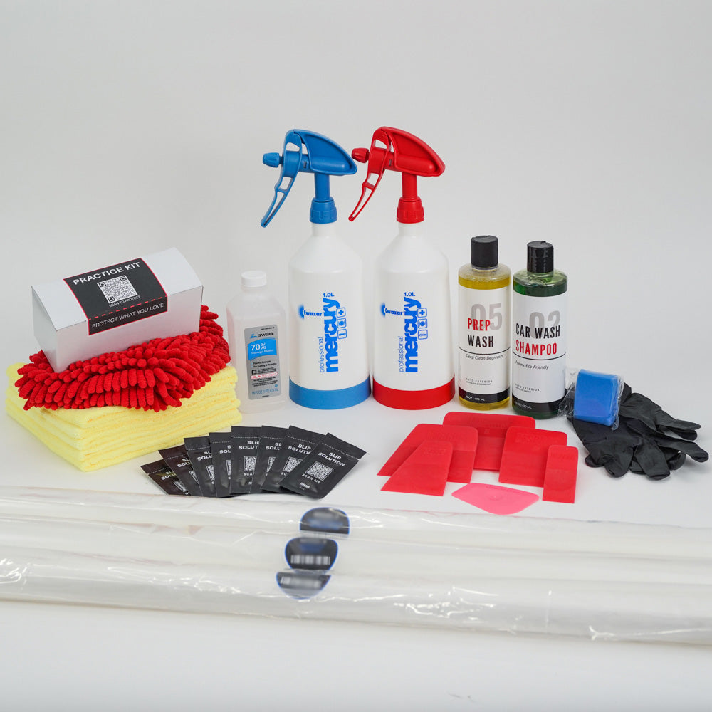 DIY Front Partial Protection Kit - PPF for Model Y includes these tools needed to prep and install.