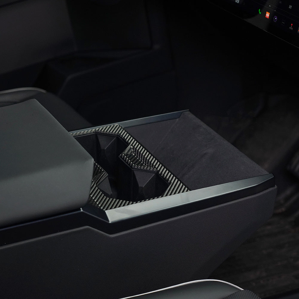 Center Console Wrap for Cybertruck | Black Carbon Fiber