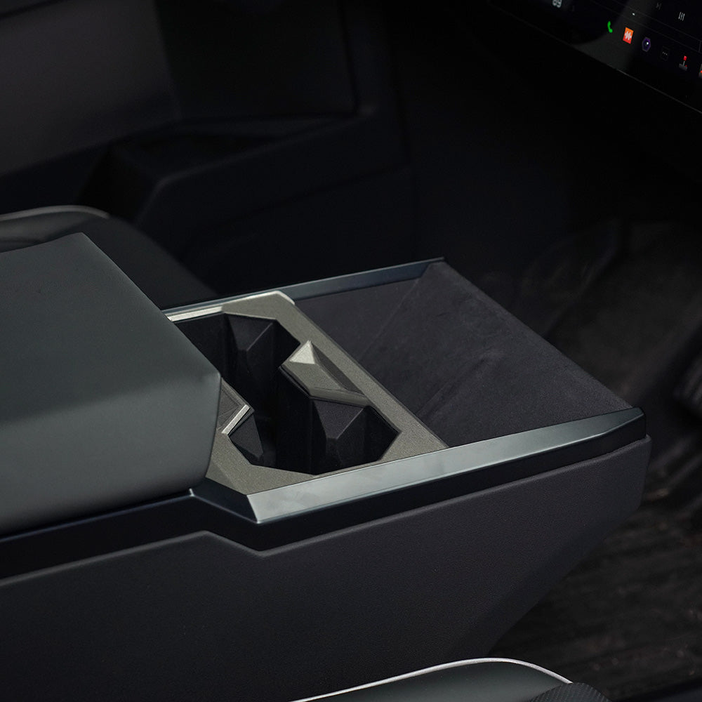 Center Console Wrap for Cybertruck | Brushed Titanium