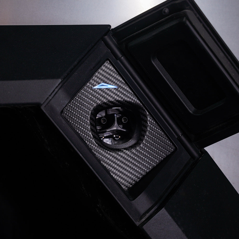 Charge Port Wrap for Cybertruck | Black Carbon Fiber