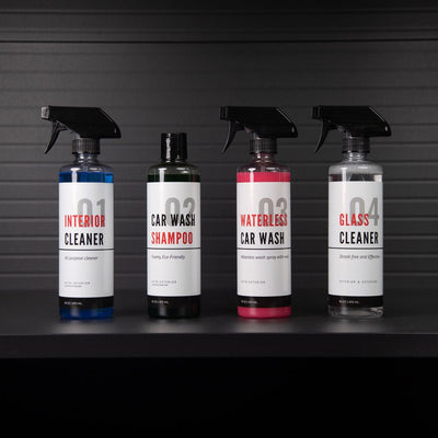 Car Cleaning Starter Bundle - Interior, Glass, Waterless, Shampoo -CL-BNDL-CLN- TESBROS