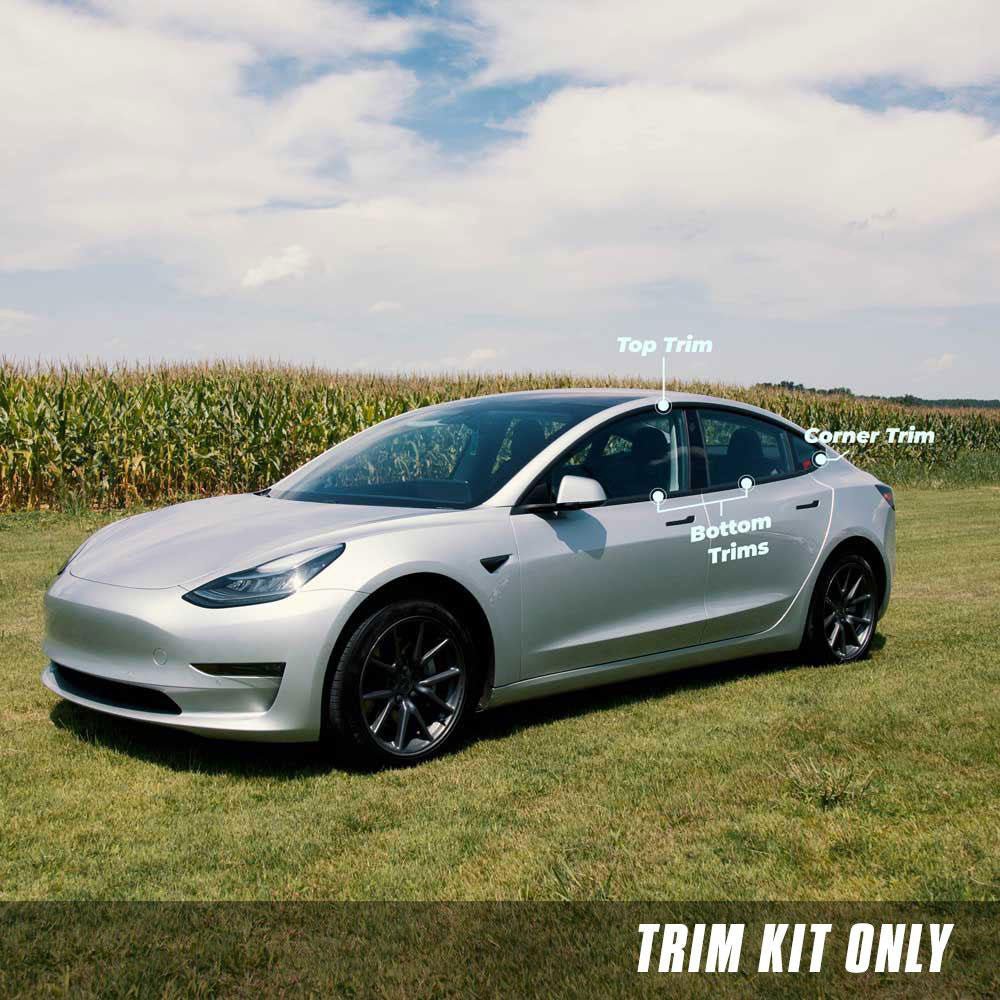 Chrome Delete Parts for Model 3 -TB-3-CD-TRM-STNBLK- TESBROS