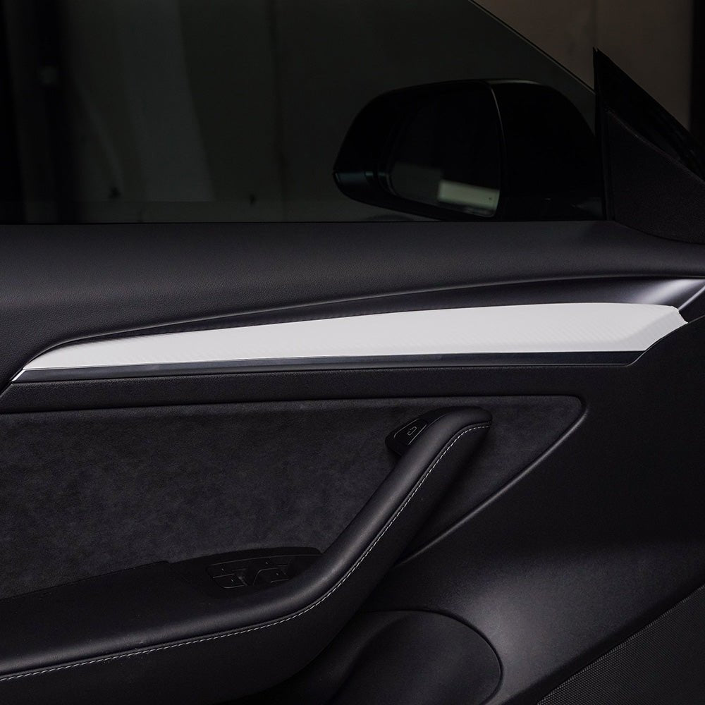 Interior Door Trim for Model 3 / Y -TB-3Y-DRTRM-WHTCF- TESBROS