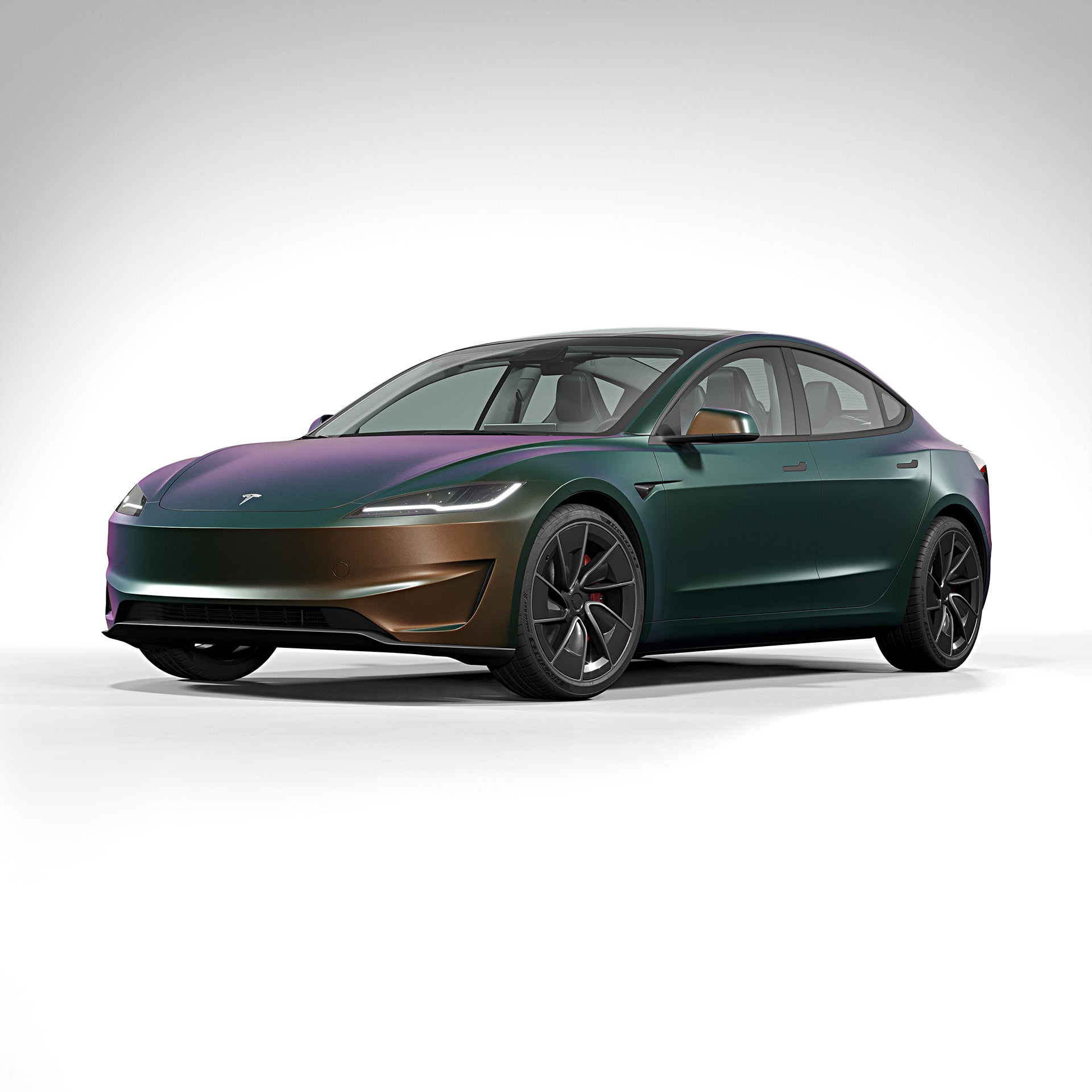 Tesla Model 3 Full Body Highland Vinyl Wrap