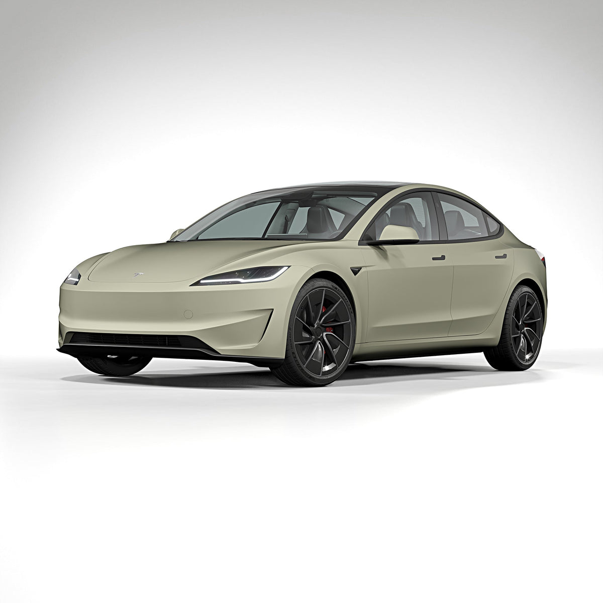 2025_Tesla_Model_3_Performance_matte-khaki-green