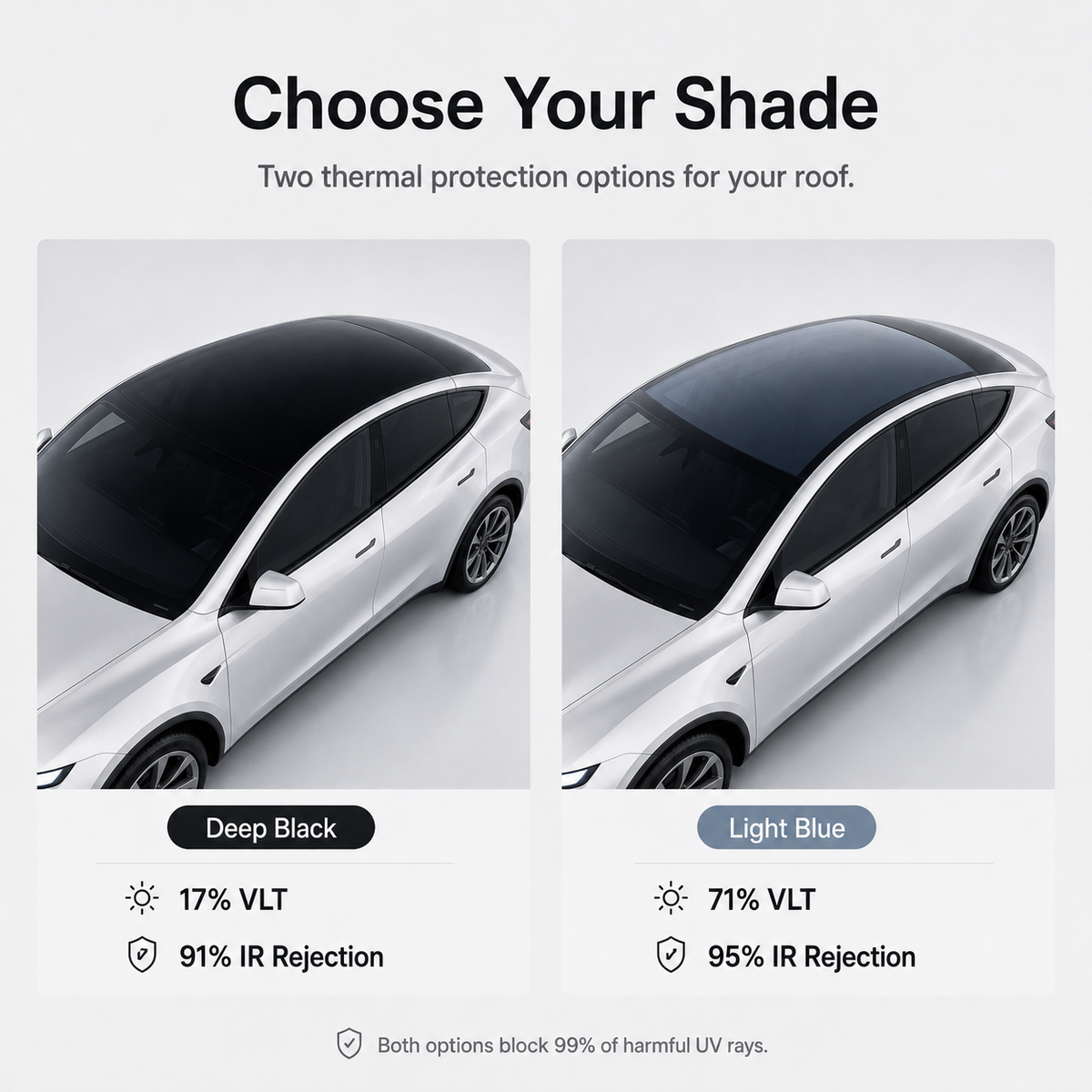 Model Y Juniper Tinted Roof Protection - PPF Kit