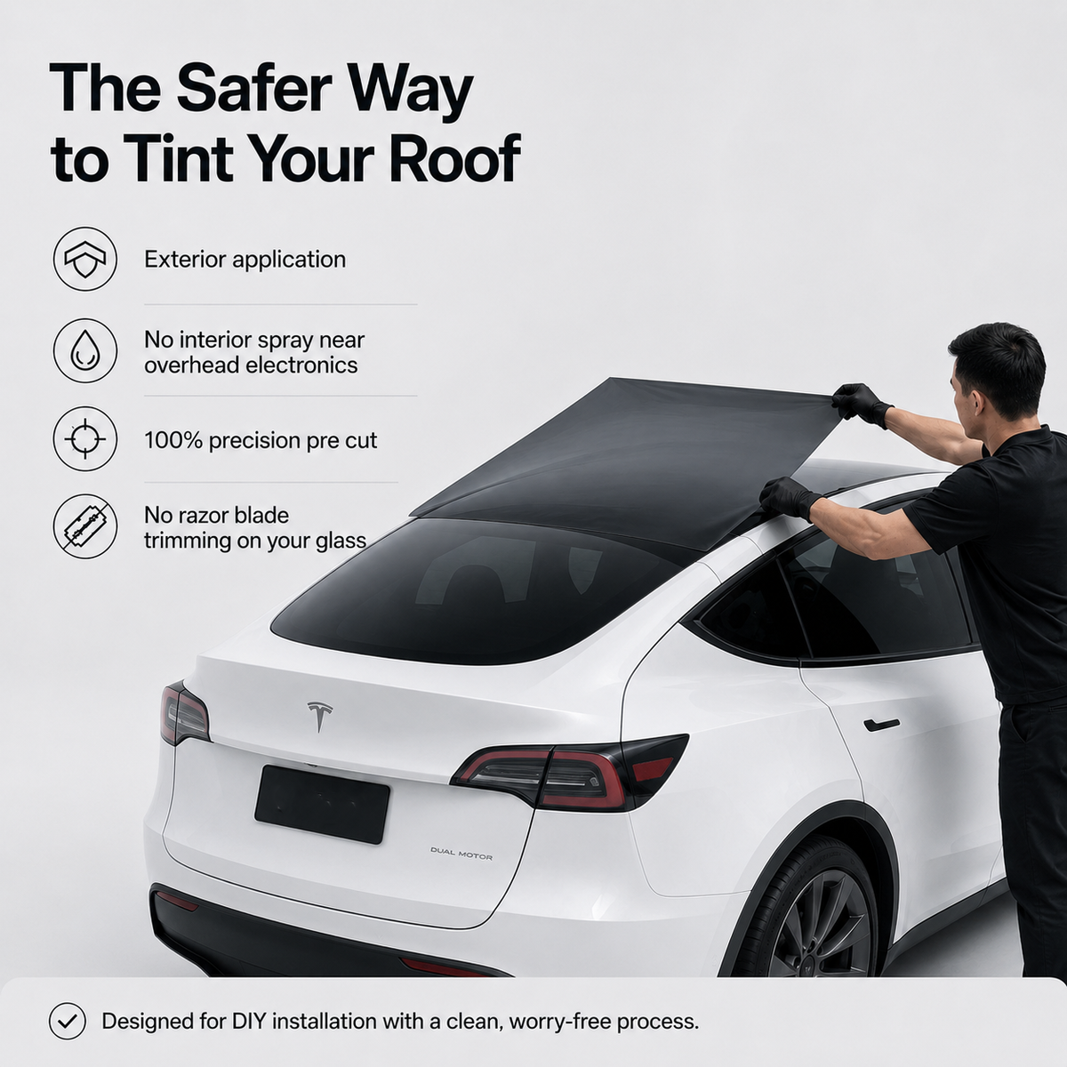 Model Y (2020-2025) Tinted Roof Protection - PPF Kit