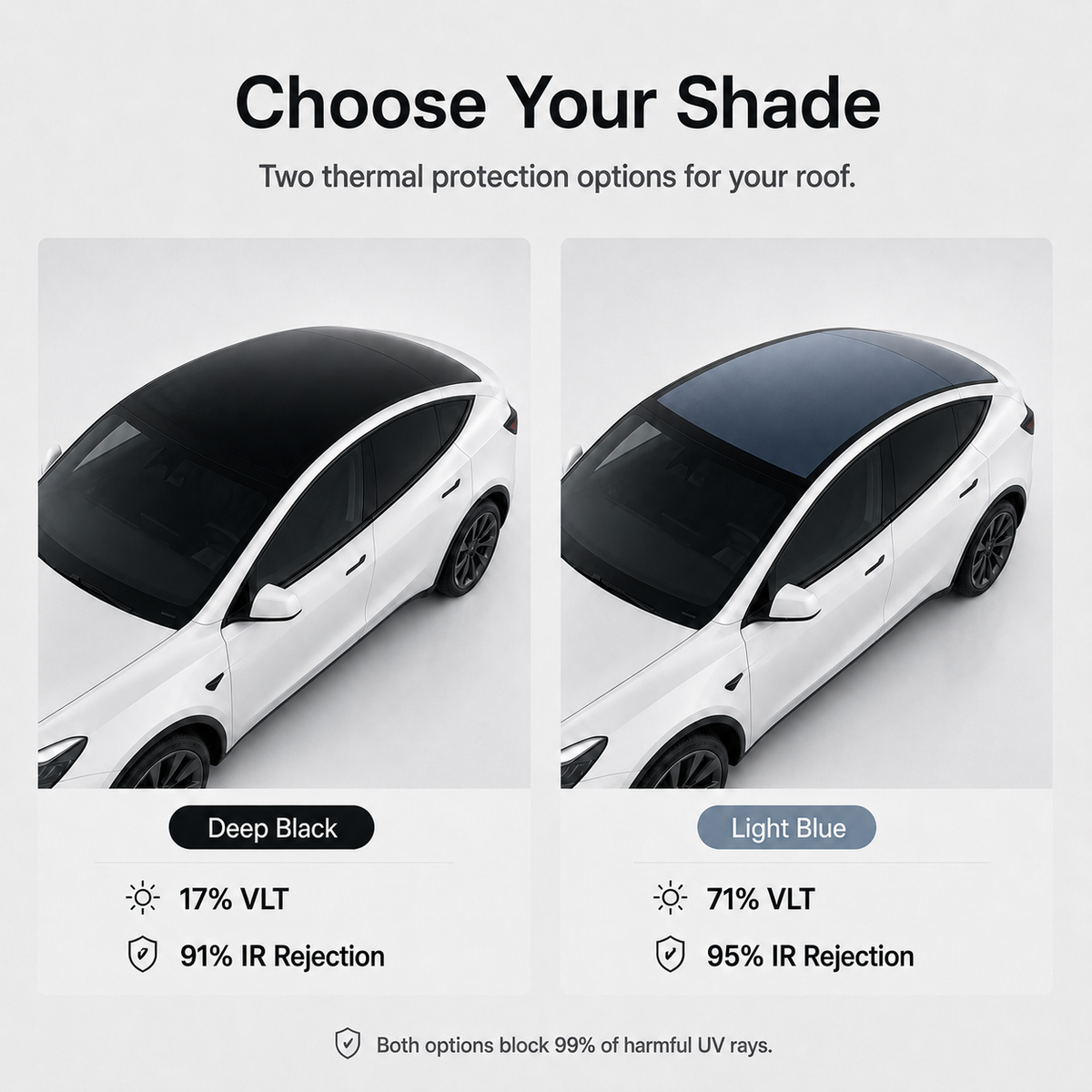 Model Y (2020-2025) Tinted Roof Protection - PPF Kit