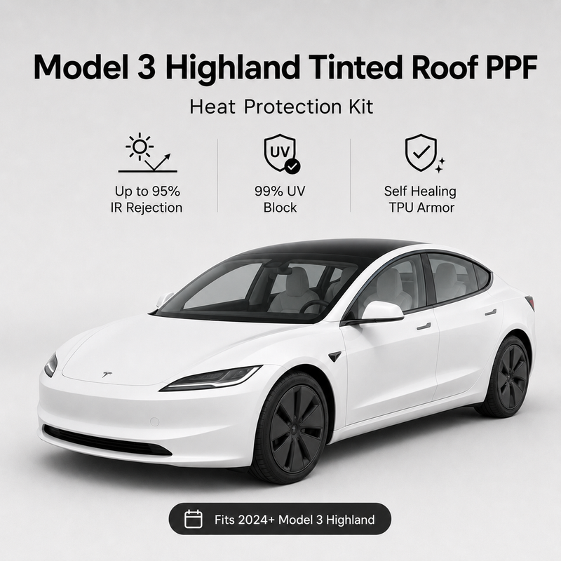 Model 3 Highland (2024-2026) Tinted Roof Protection - PPF Kit