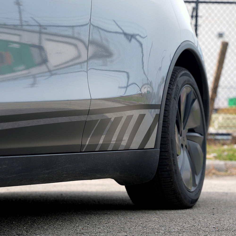 Side Racing Stripes for Model Y Legacy & Model Y Juniper | Satin Black