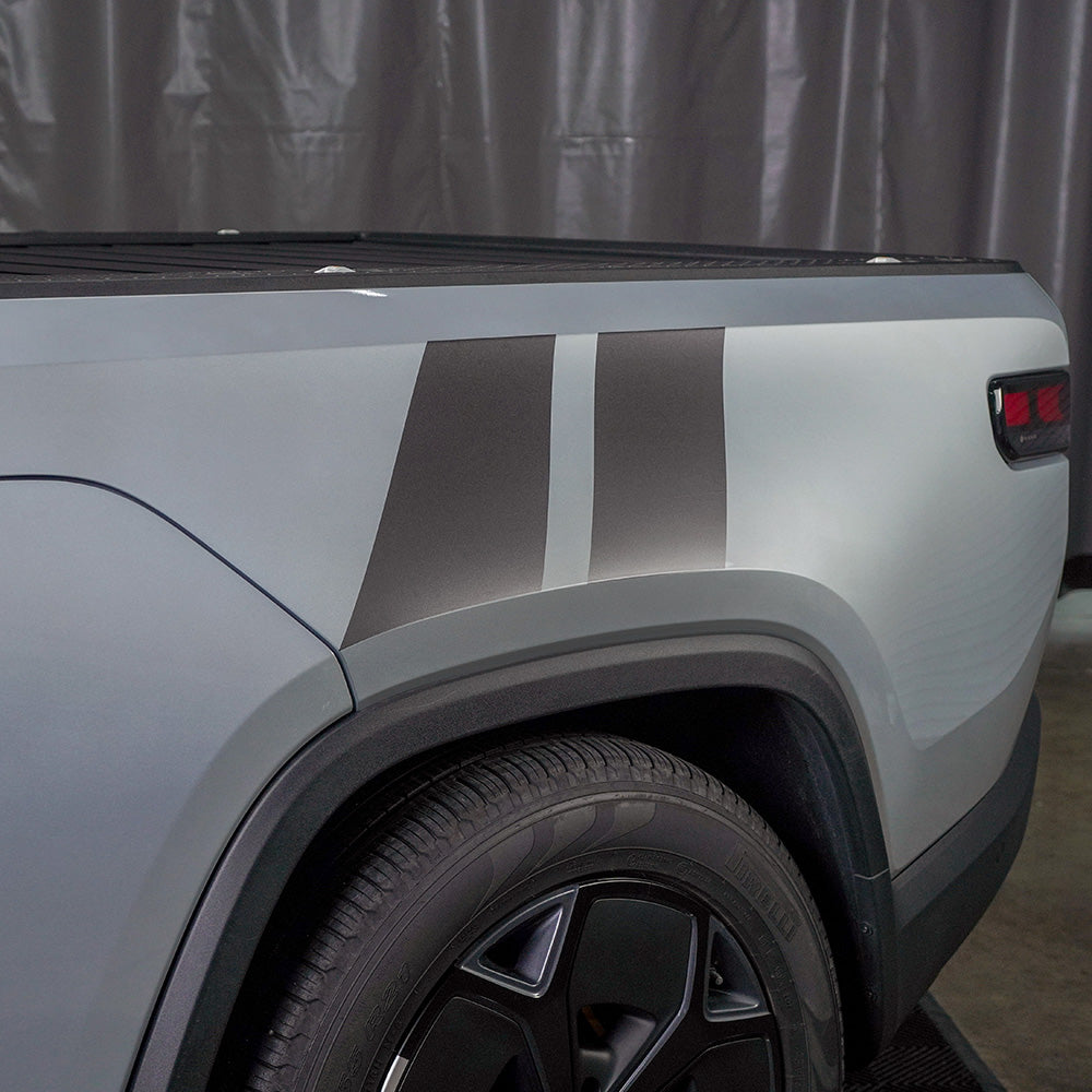 Rear Double Side Stripes for R1T - Dark Satin Gray