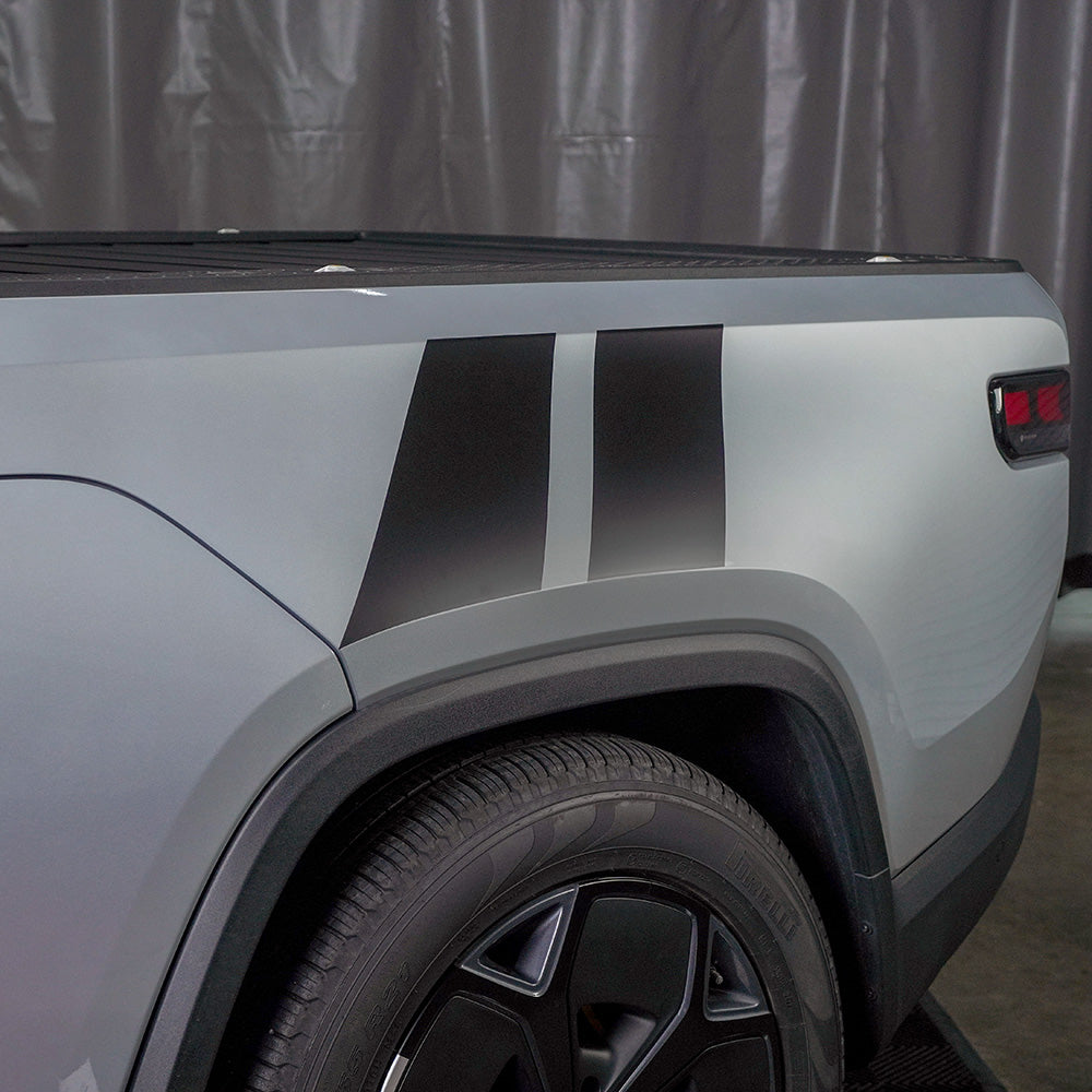 Rear Double Side Stripes for R1T - Satin Black
