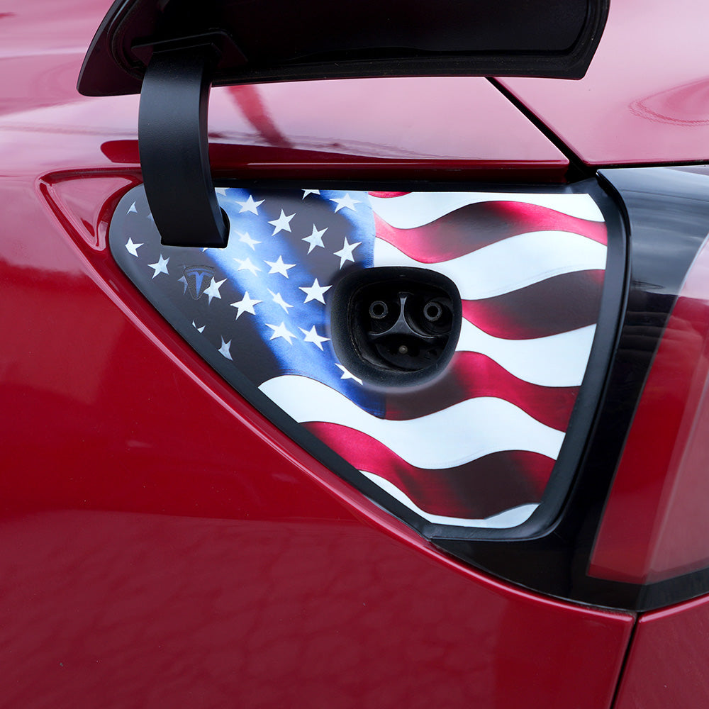 USA Charge Port Wrap for Model 3/Y