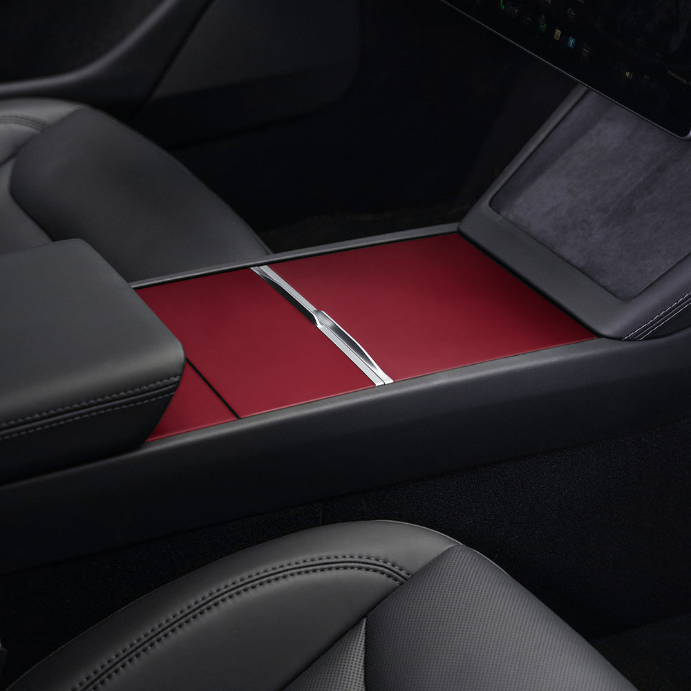 Center Console Wrap for Model 3 Highland Refresh/Y Juniper Premium | Satin Red