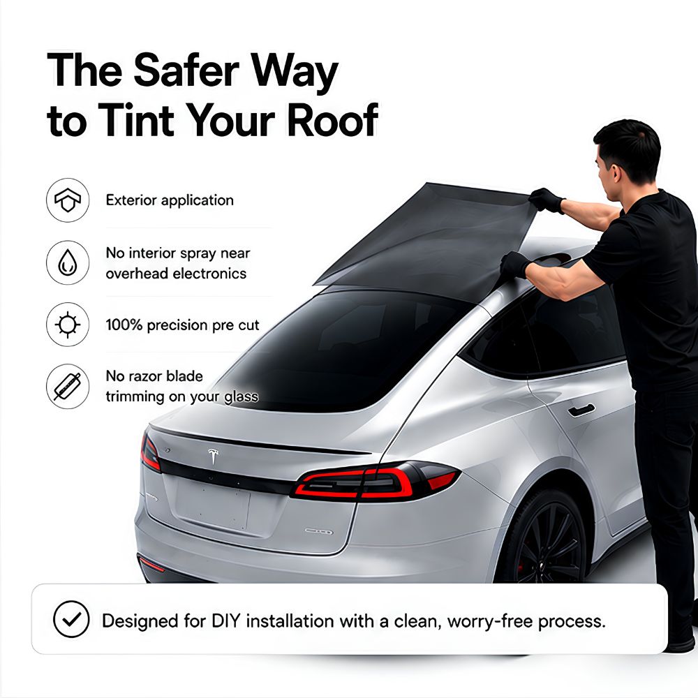 Model S (2021+) Tinted Roof Protection - PPF Kit