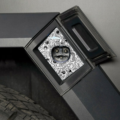 Charge Port Wrap for Cybertruck | Doodles