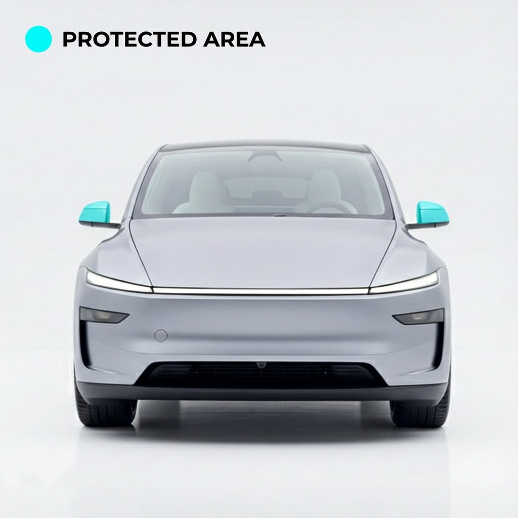 Model Y Premium Side Mirrors PPF Coverage