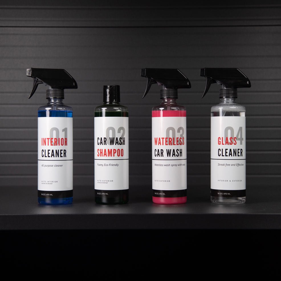 Car Cleaning Starter Bundle - Interior, Glass, Waterless, Shampoo -CL-BNDL-CLN- TESBROS
