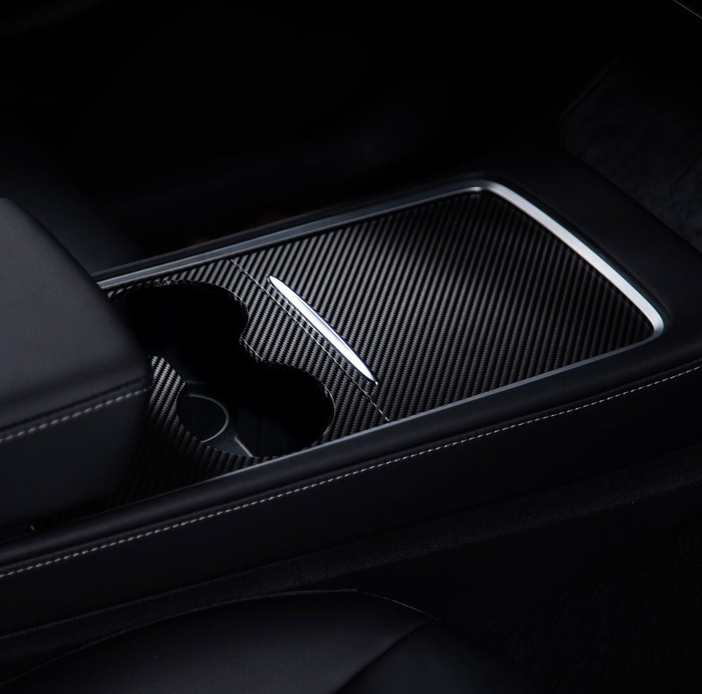 Center Console Wrap (Gen. 1 &amp; 2 Available) for Model 3 / Y -TB-3Y-CC2.0-BLKCF- TESBROS