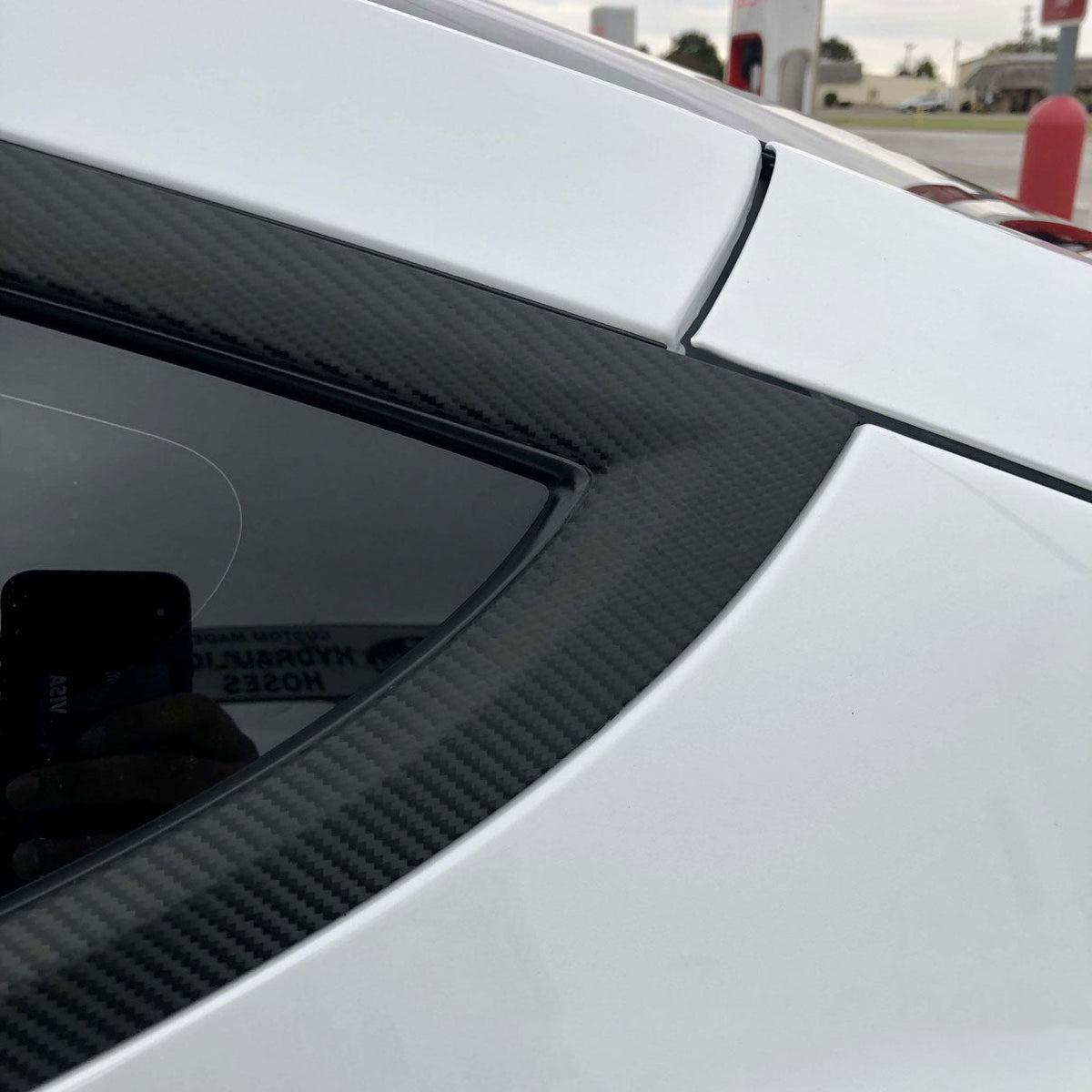 Complete Chrome Delete Kit for Model 3 -TB-3-CD-BLKCF- TESBROS
