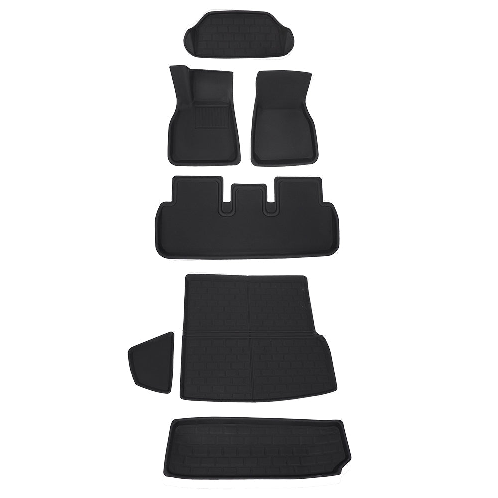 Complete Floor Mat Set for Model S 2021+ -MFG-S-FM3.0-7PCS- TESBROS