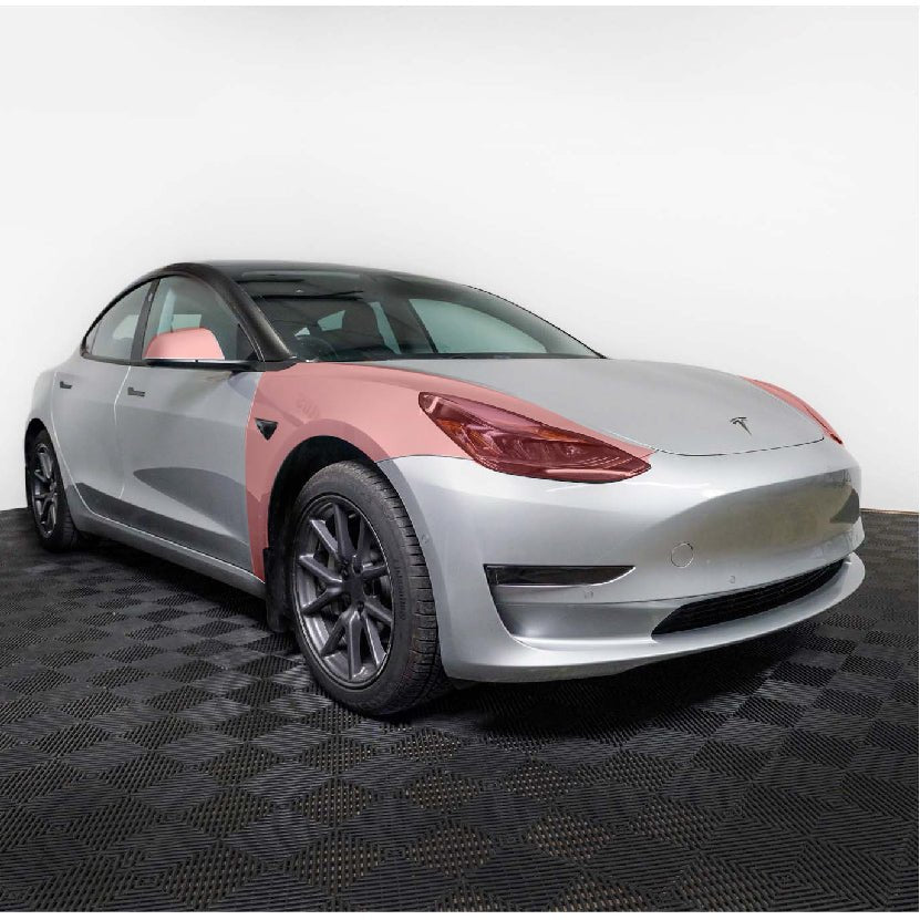 DIY Front Protection Parts - PPF for Model 3 -TB-3-DIYFRTKIT-FNDR-GLSPPF- TESBROS