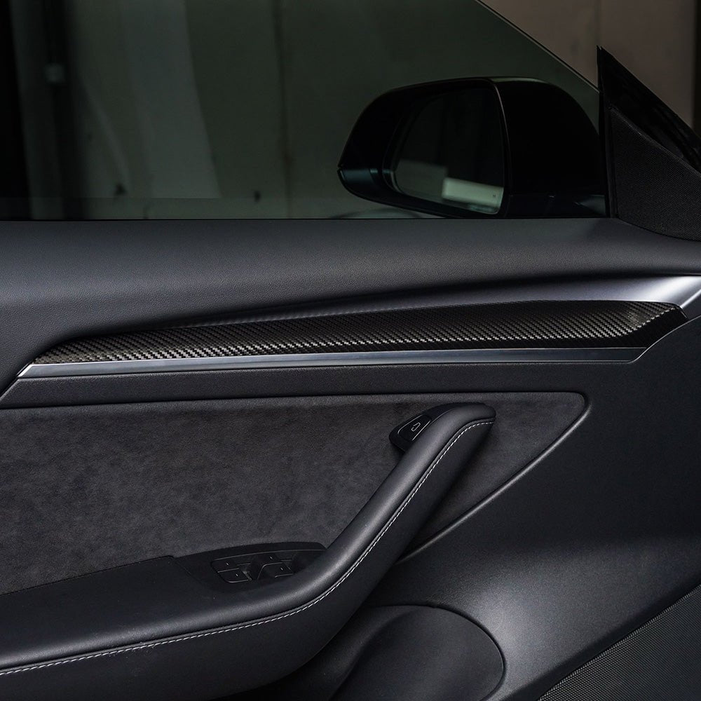 Interior Door Trim for Model 3 / Y -TB-3Y-DRTRM-BLKCF- TESBROS