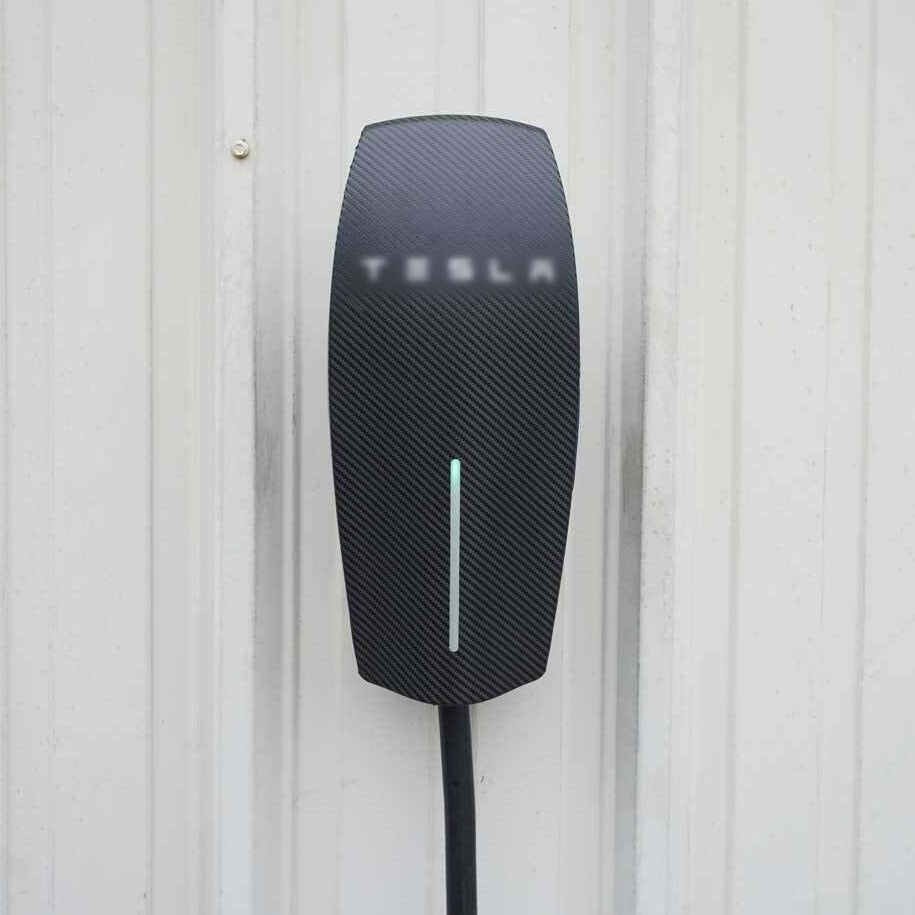 Wall Connector Faceplate Wrap (Gen 2 & Gen 3) -TB-FP-GEN2-BLKCF- TESBROS